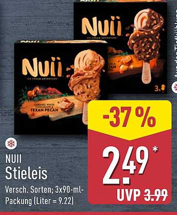 Nuii Stieleis – Verschiedene Sorten, 3x90ml-Packung