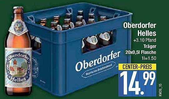 Oberdorfer Helles Kasten - 20 x 0,5l Flaschen