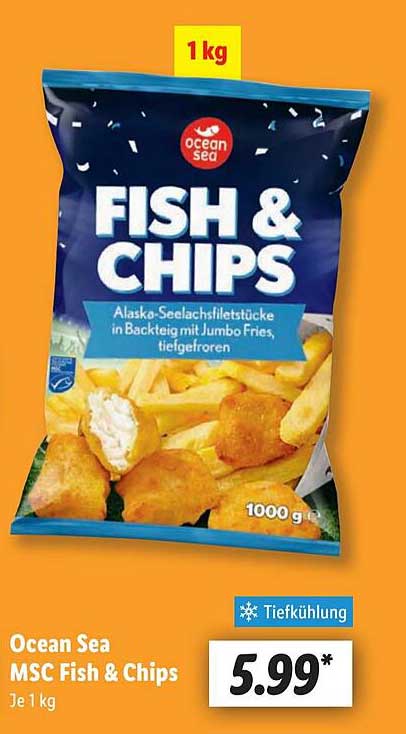 Ocean Sea MSC Fish & Chips - 1 kg