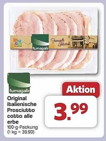 Original italienische Prosciutto cotto alle erbe