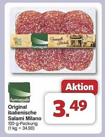 Original italienische Salami Milano 100-g-Packung