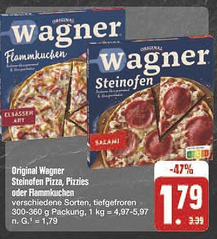 Original Wagner Steinofen Pizza, Pizzies oder Flammkuchen