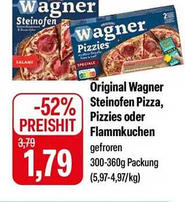 Original Wagner Steinofen Pizza, Pizzies oder Flammkuchen gefroren