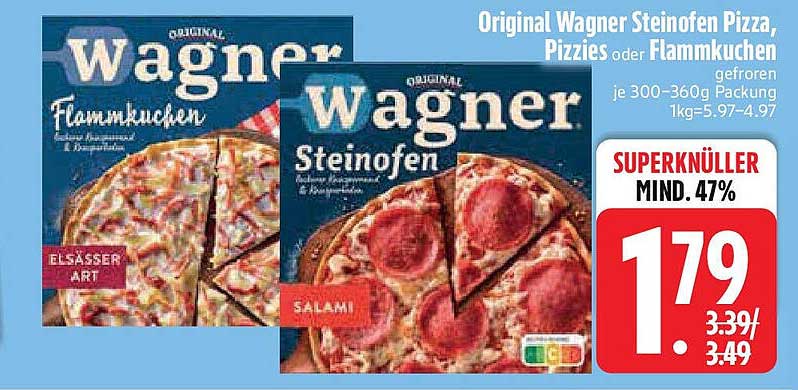 Original Wagner Steinofen Pizza, Pizzies oder Flammkuchen – Superpreis!