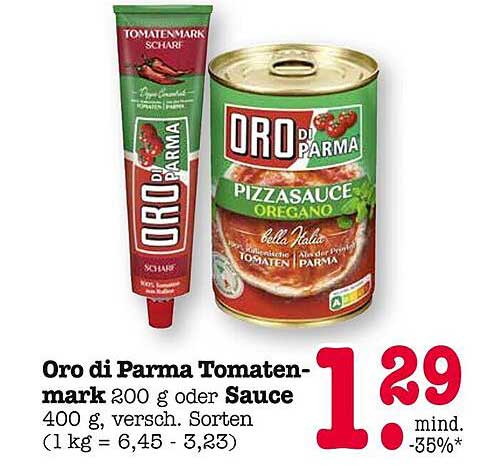 Oro di Parma Tomatenmark 200 g oder Sauce 400 g, verschiedene Sorten