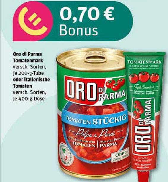 Oro di Parma Tomatenmark - 200-g-Tube oder 400-g-Dose