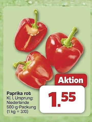 Paprika rot 500-g-Packung - Aktion