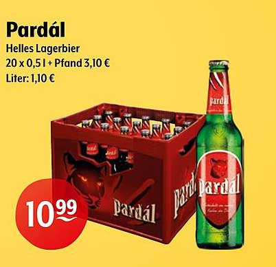 Pardál Helles Lagerbier - 20 x 0,5 L