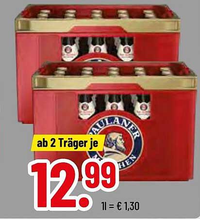 Paulander Bierkiste – ab 2 Träger je 12,99€