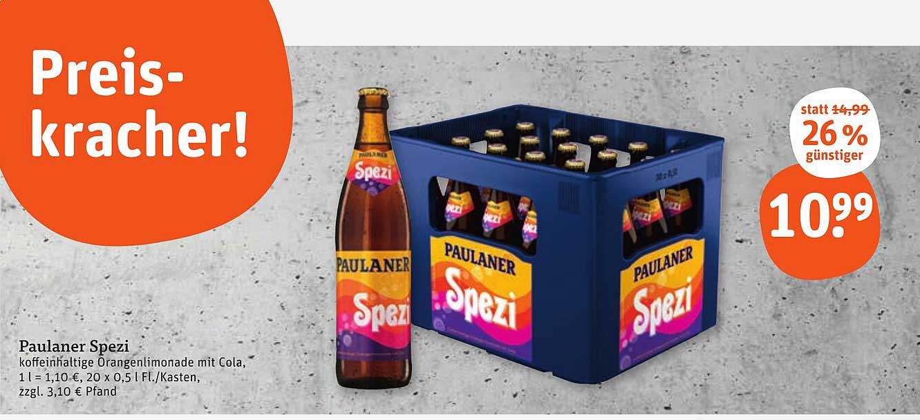 Paulaner Spezi Kasten (20 x 0,5 l Fl.)