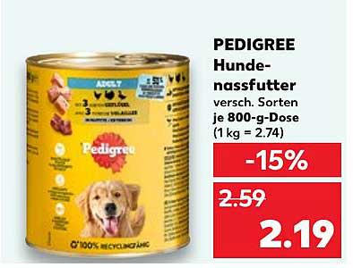 PEDIGREE Hundenassfutter versch. Sorten je 800-g-Dose