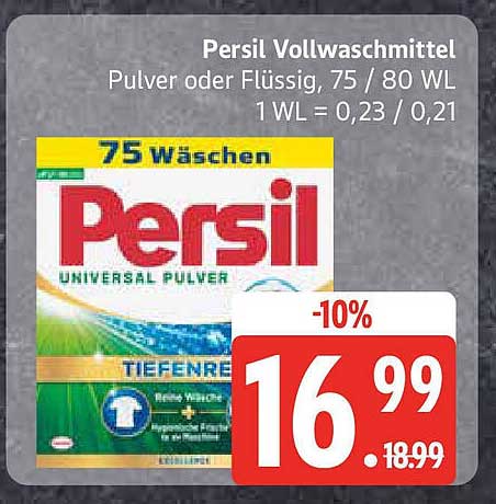 Persil Vollwaschmittel - Pulver oder Flüssig, 75 / 80 WL