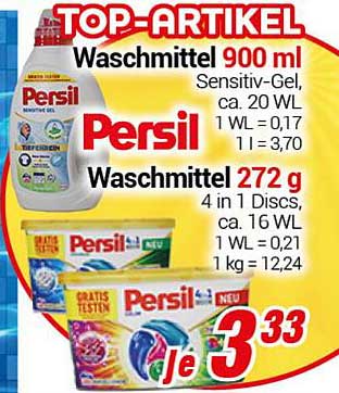 Persil Waschmittel 900 ml und 272 g