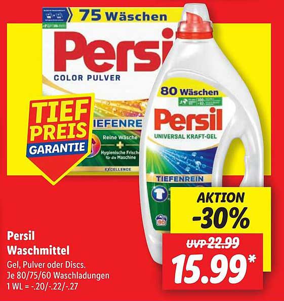 Persil Waschmittel - Universal Kraft-Gel und Color Pulver