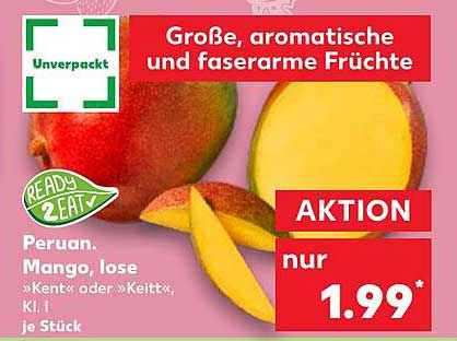 Peruanische Mango, lose - Kent oder Keitt, jeder Stück