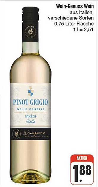 Pinot Grigio Delle Venezie – Trocken aus Italien (0,75 Liter)
