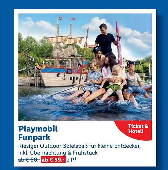 Playmobil Funpark - Riesiger Outdoor-Spielspaß für kleine Entdecker inkl. Übernachtung & Frühstück