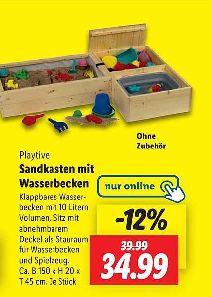 Playtive Sandkasten mit Wasserbecken