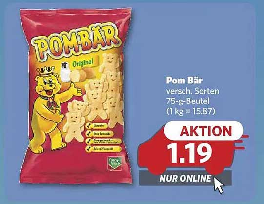 Pom Bär verschiedene Sorten 75-g-Beutel zu Aktionspreis