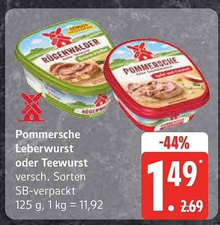 Pommerische Leberwurst oder Teewurst – verschiedene Sorten, SB-verpackt