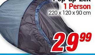 Pop-up-Zelt 1 Person 220 x 120 x 90 cm