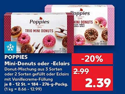 POPPIES Mini-Donuts oder -Eclairs