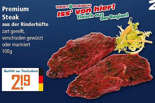 Premium Steak aus der Rinderhüfte
