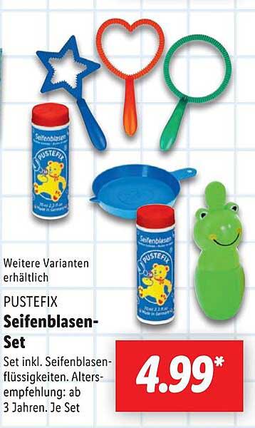 PUSTEFIX Seifenblasen-Set