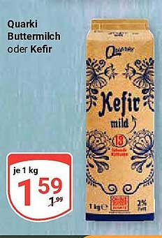Quarki Buttermilch oder Kefir, je 1 kg