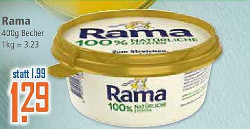 Rama 400g Becher - 100% natürliche Zutaten