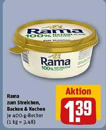 Rama zum Streichen, Backen & Kochen 400 g