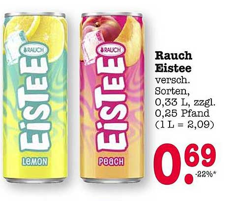 Rauch Eistee - verschiedene Sorten 0,33 L