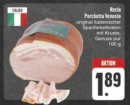 Recla Porchetta Venosta - original italienischer Spanferkelbraten mit Kruste