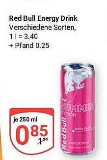 Red Bull Energy Drink, verschiedene Sorten, 250 ml