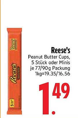 Reese's Peanut Butter Cups, 5 Stück oder Minis