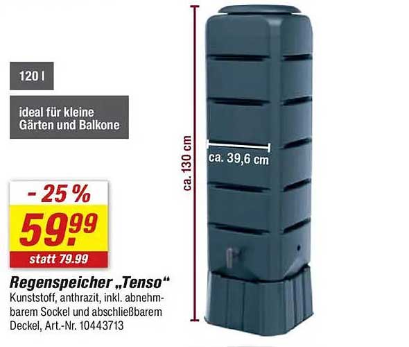 Regenspeicher „Tenso“, 120 l