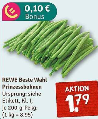 REWE Beste Wahl Prinzessbohnen - Frisch und Kostengünstig!
