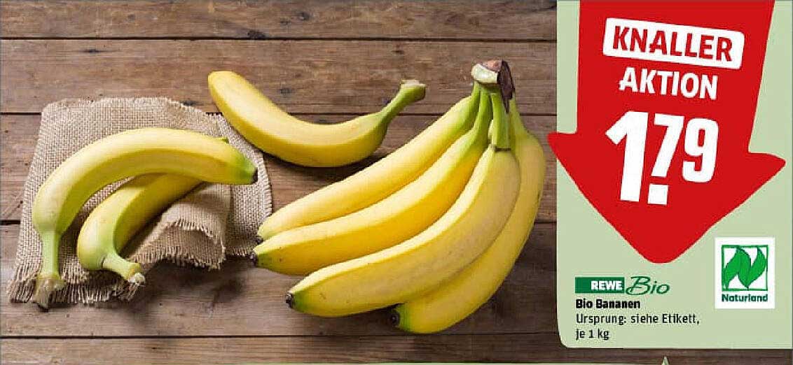 REWE Bio Bananen Aktion – Nur 1,79 € je 1 kg!