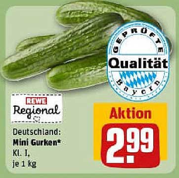 REWE Mini Gurken - frisch und knackig für Ihren Genuss