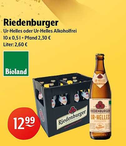 Riedenburger Ur-Helles oder Ur-Helles Alkoholfrei – 10 x 0,5 l