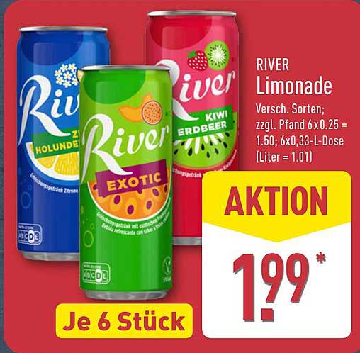 RIVER Limonade – Verschiedene Sorten