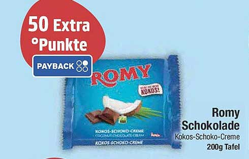 Romy Schokolade Kokos-Schoko-Creme 200g Tafel