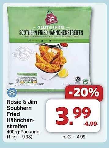 Rosie & Jim Southern Fried Hähnchenstreifen - 20% Rabatt