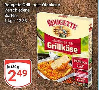 Rougette Grill- oder Ofenkäse - Verschiedene Sorten