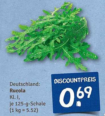 Rucola, frisch und knackig, je 125-g-Schale