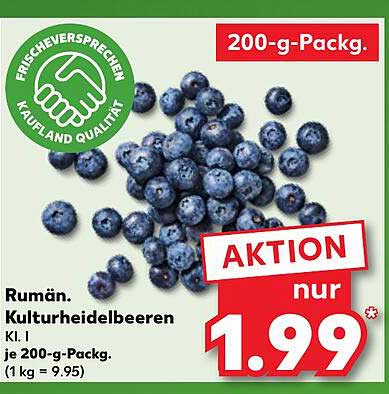 Rumänische Kulturheidelbeeren 200-g-Packung
