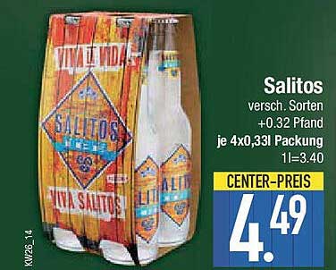 Salitos 4x0,33l Packung – Erfrischender Genuss mit Stil