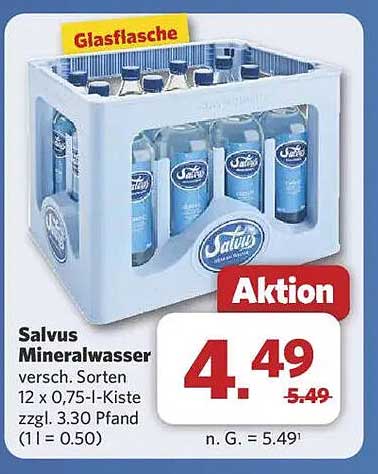 Salvus Mineralwasser 12 x 0,75 l Kiste