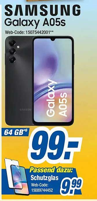 Samsung Galaxy A05s mit 64 GB Speicher