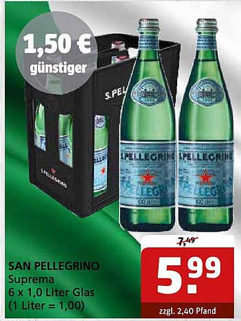 SAN PELLEGRINO Suprema 6 x 1,0 Liter Glas